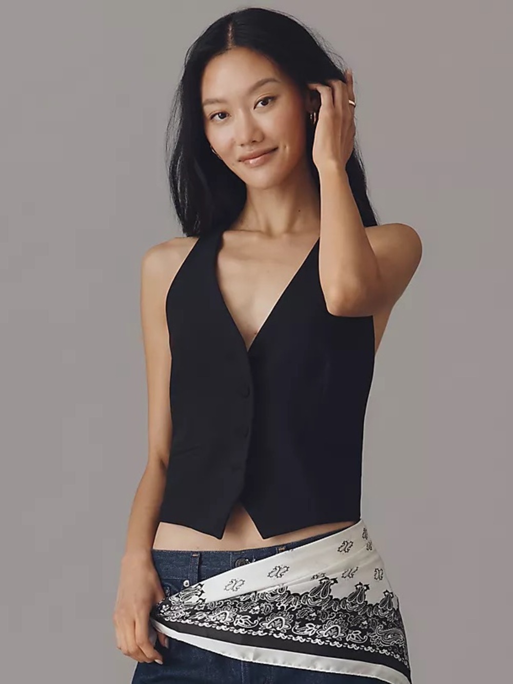 Brand New BY ANTHROPOLOGIE BUTTONDOWN HALTER VEST